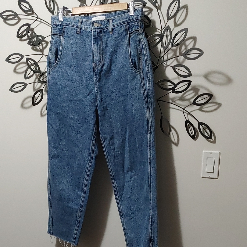 OAK + FORT Blue Ankle Cropped Jeans